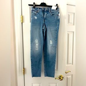 NWT OLD NAVY OG Straight High Rise Ankle Medium Denim Blue Size 0 Never worn!!!